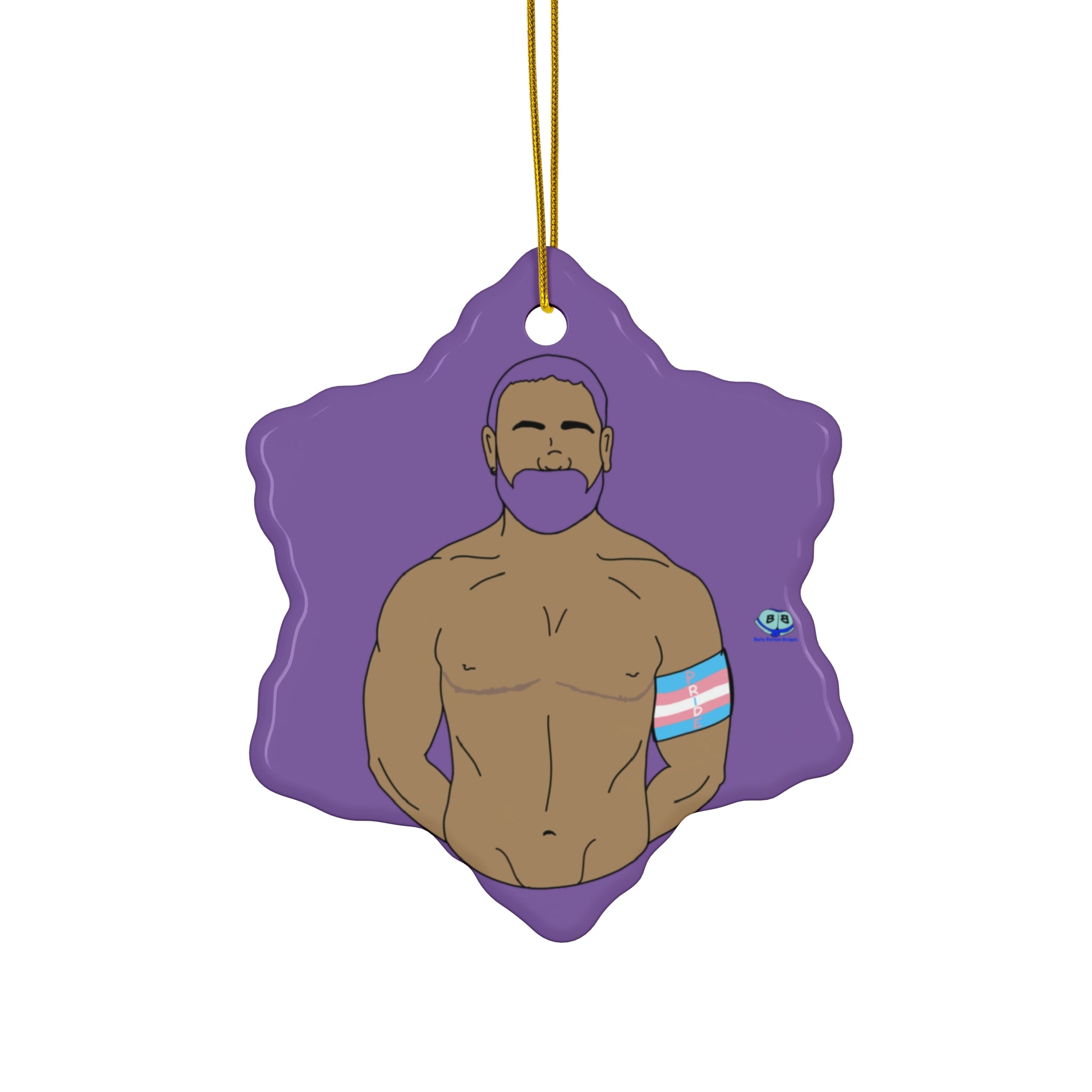 Ceramic Ornament - Trans Pride