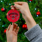 Ceramic Ornament - Spiked Collar  (Red)