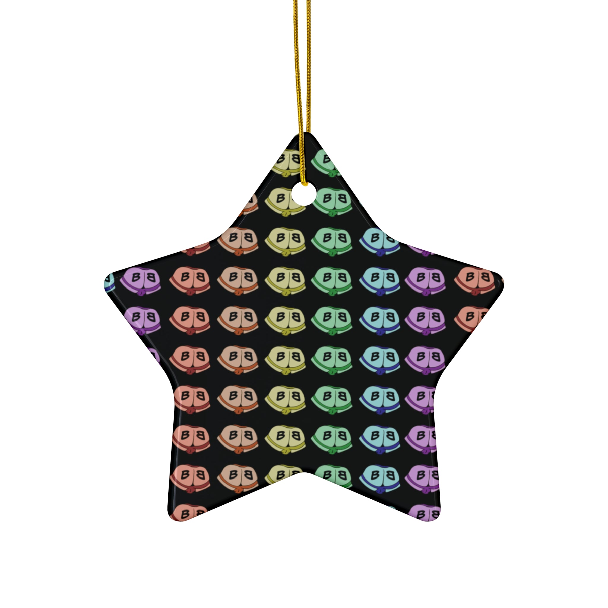 Ceramic Ornament - Little Rainbow Butts