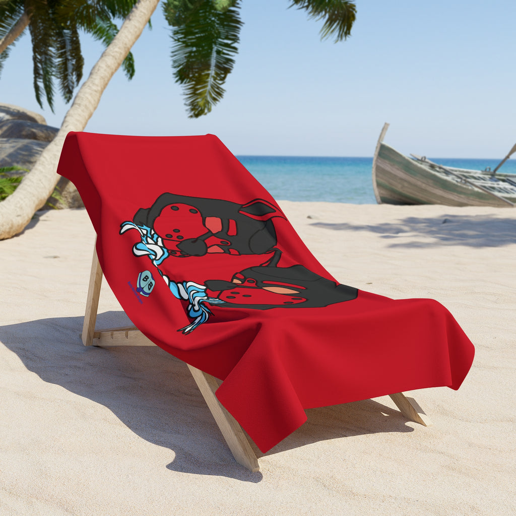 Beach Towel - Tug of War (Red)