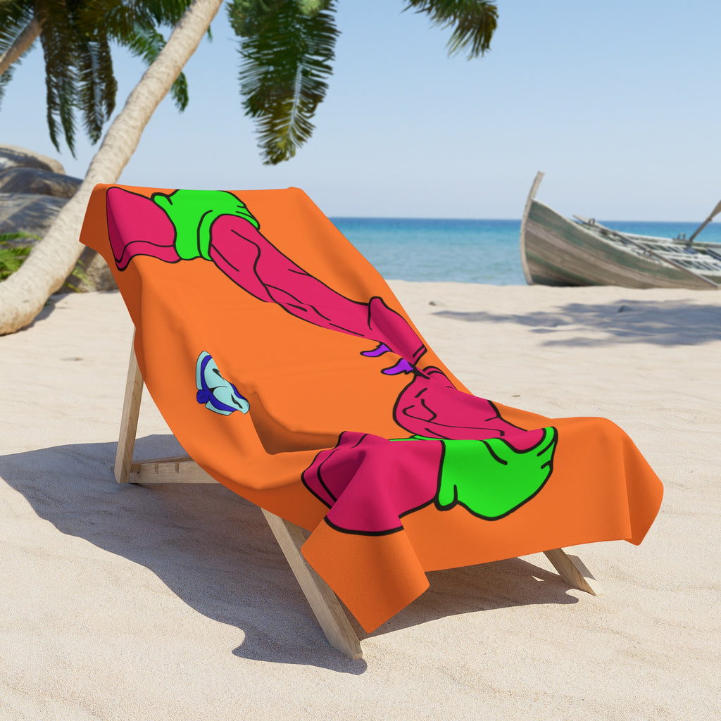 Beach Towel - Pop Art Cock and Ball Stretcher Double Dong
