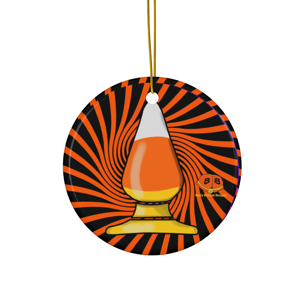 Ceramic Ornament - Candy Corn Butt Plug