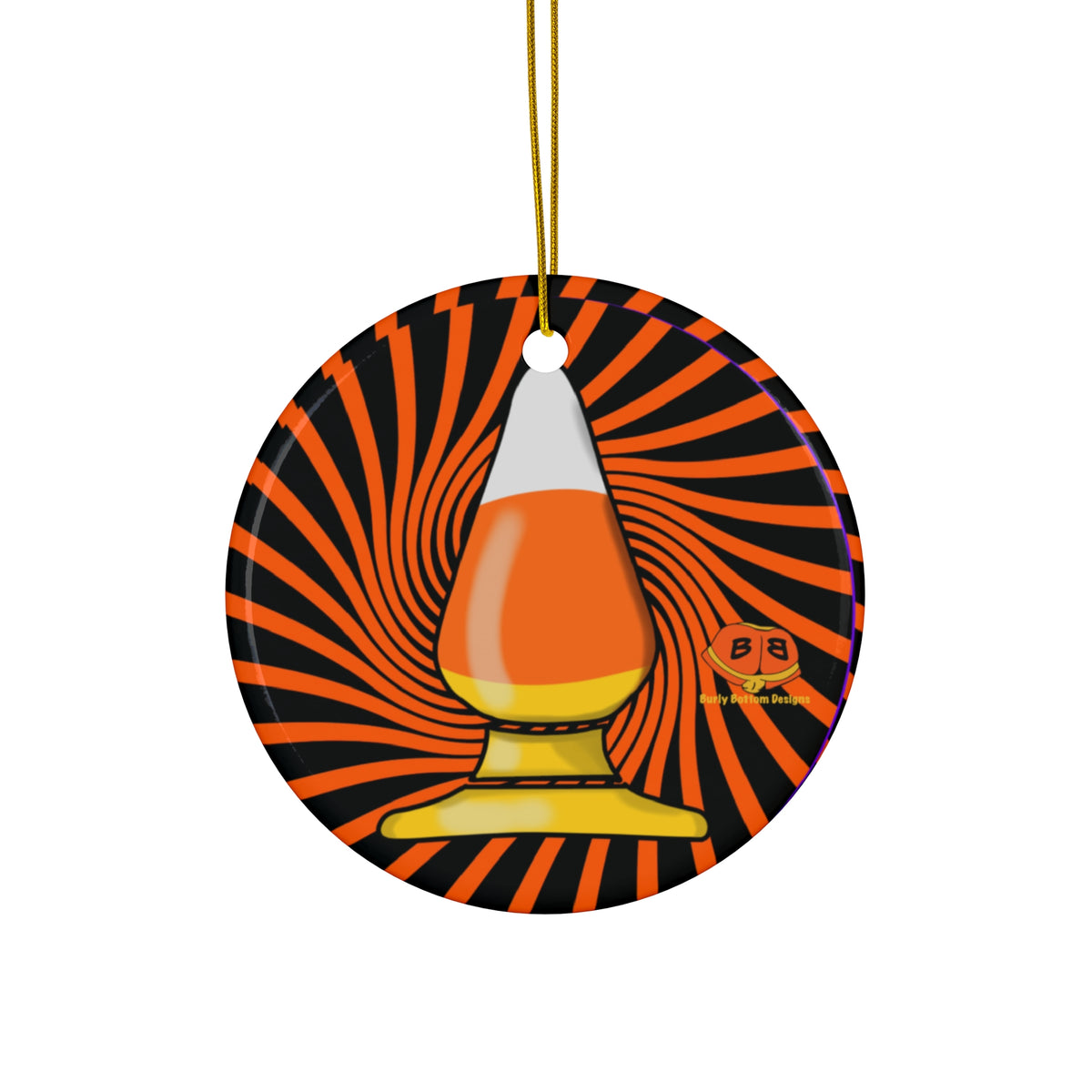 Ceramic Ornament - Candy Corn Butt Plug