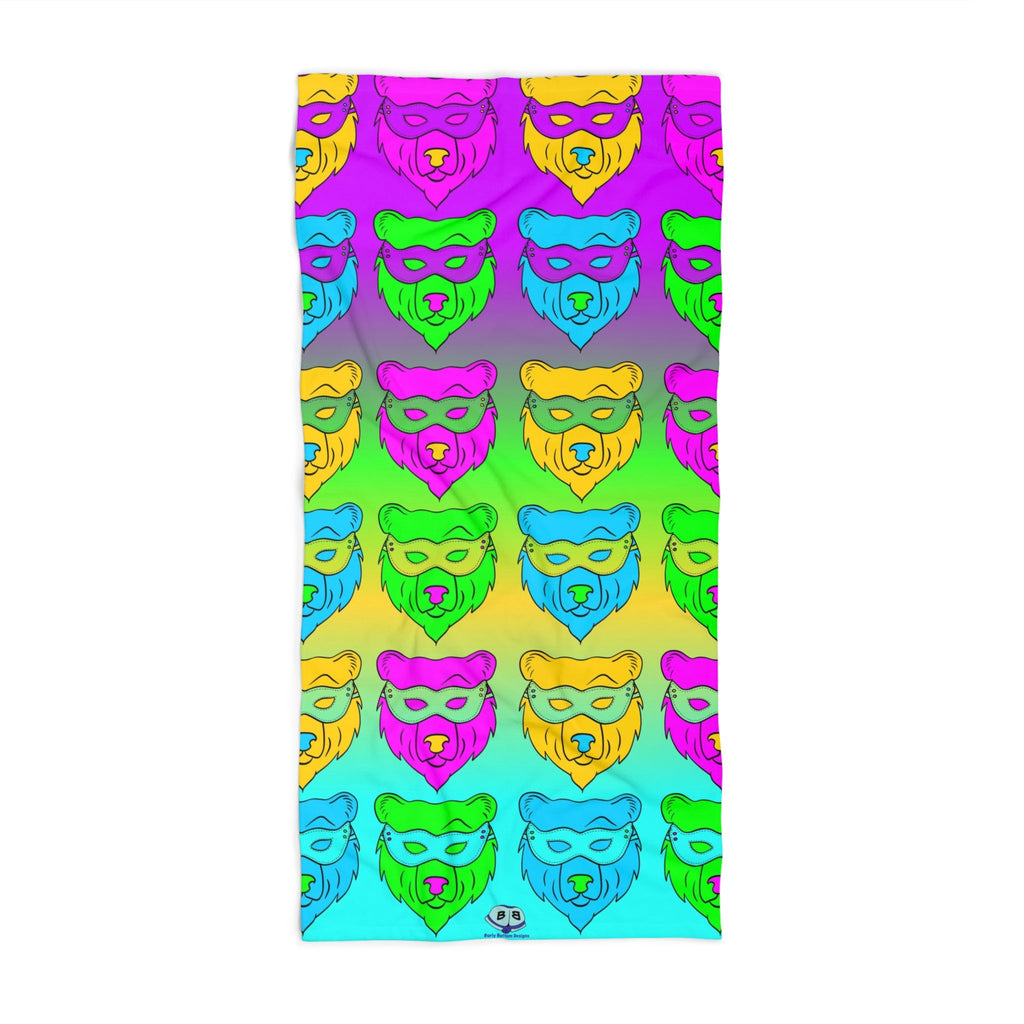 Beach Towel - Pop Art Masked Bears