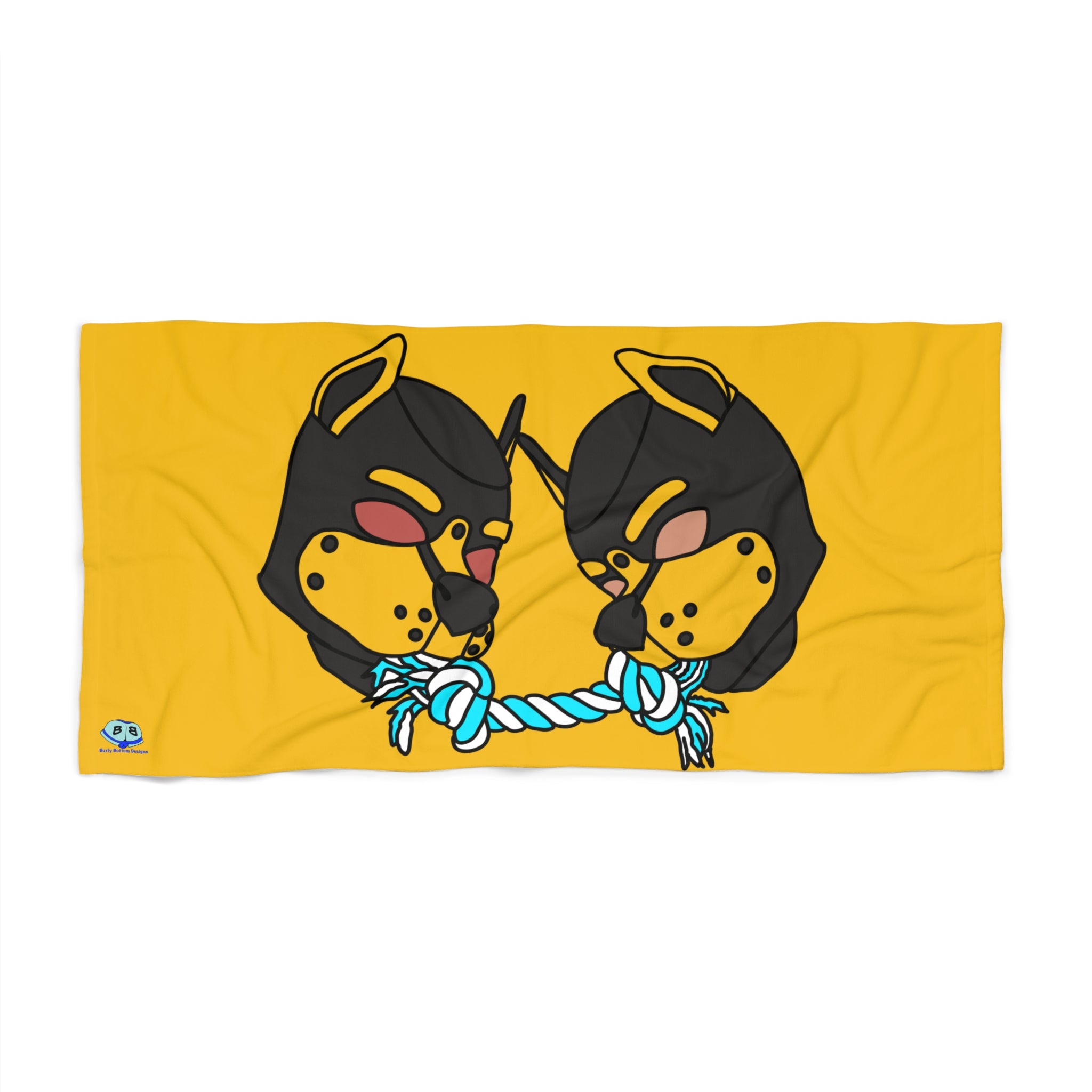 Beach Towel - Tug of War (Yellow)