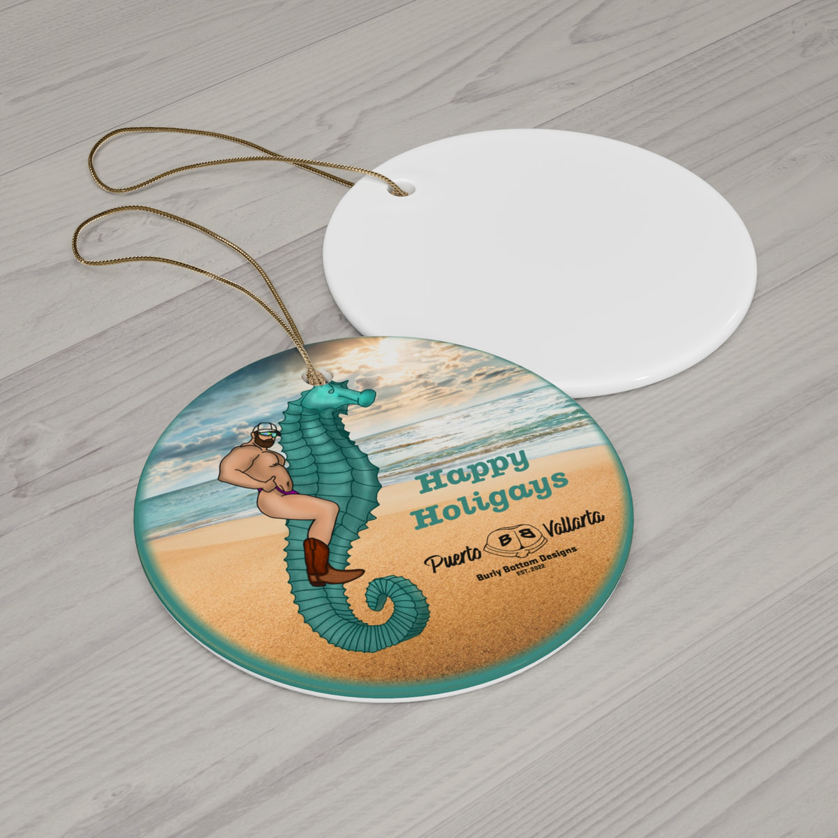 Ceramic Ornament - El Hombre Sobre El Caballito De Mar