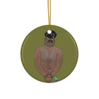 Ceramic Ornament - Hairy Daddy