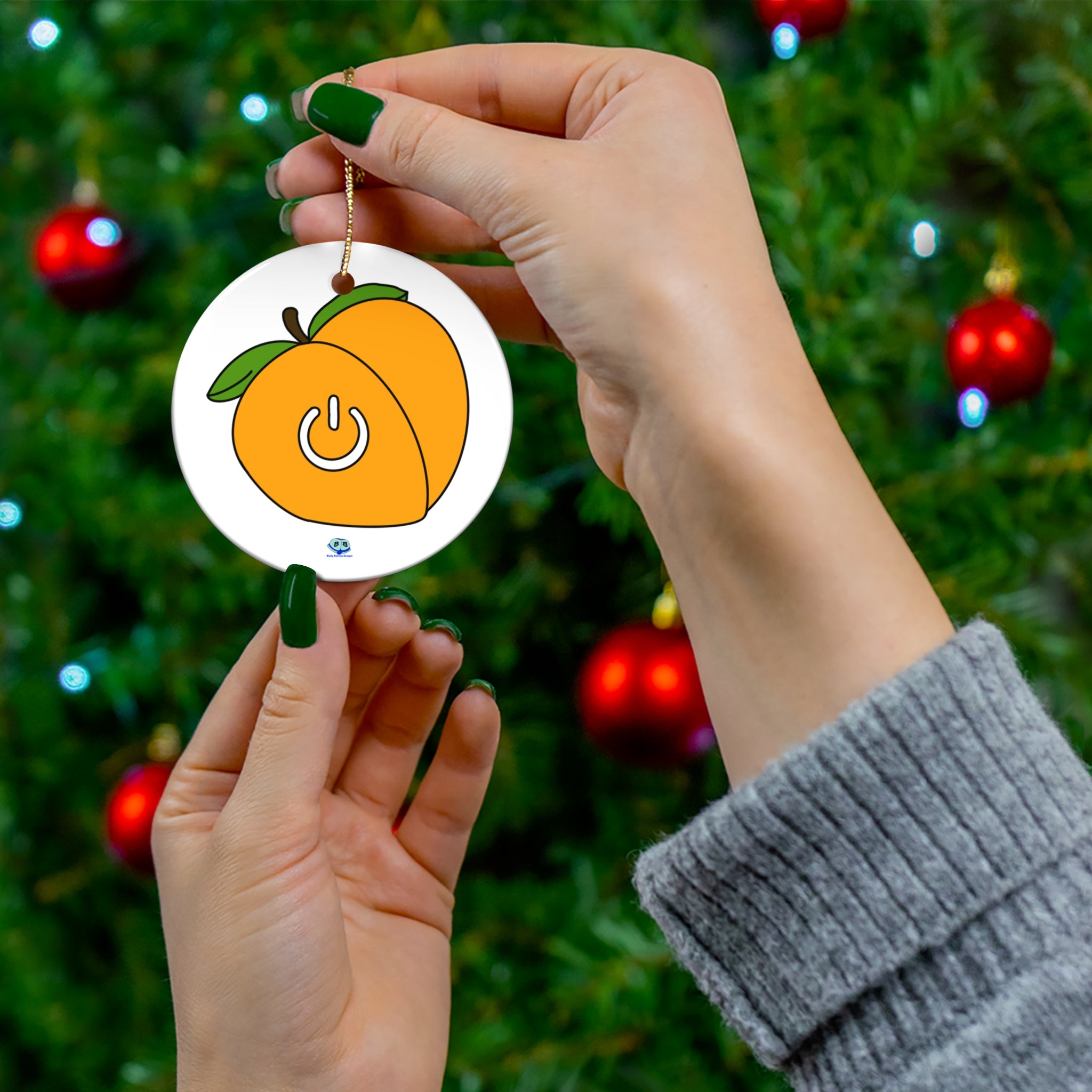 Ceramic Ornament - Power Bottom / Peach