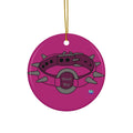Ceramic Ornament - Spiked Collar (Pink)