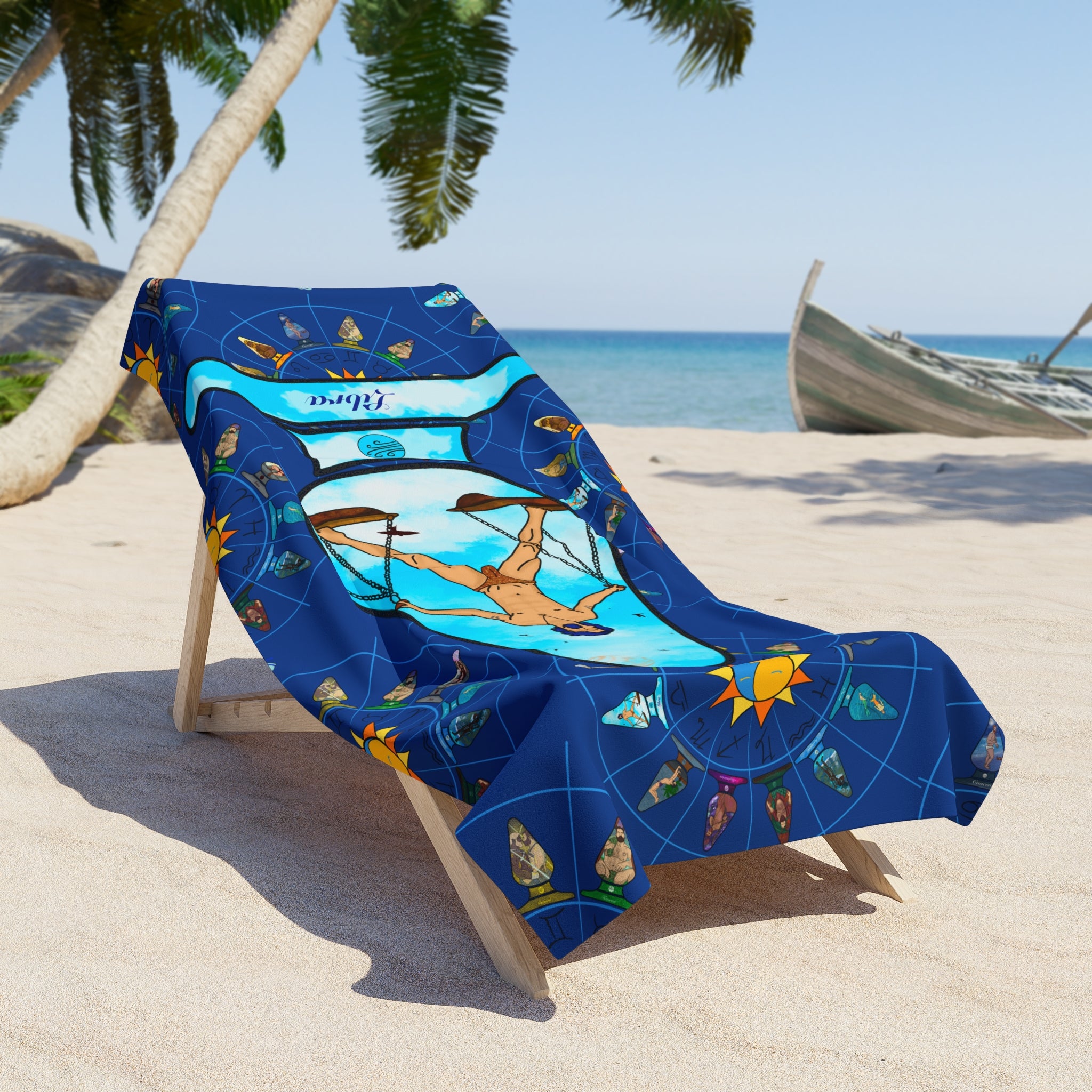 Beach Towel - Zodiac Butt Plug: Libra