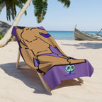 Beach Towel - Eggplant Tattoo.