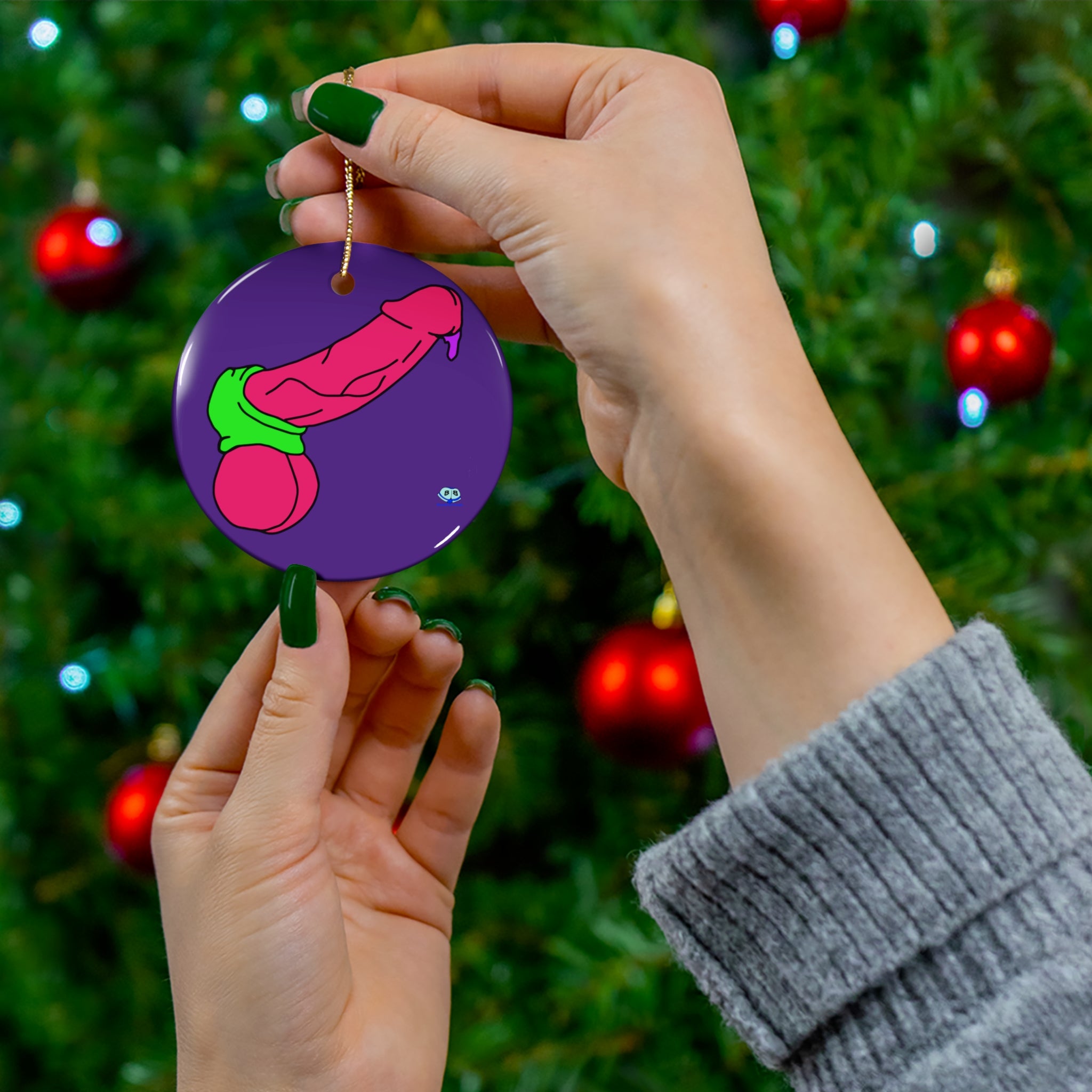 Ceramic Ornament - Cock and Ball Stretcher Pop Art