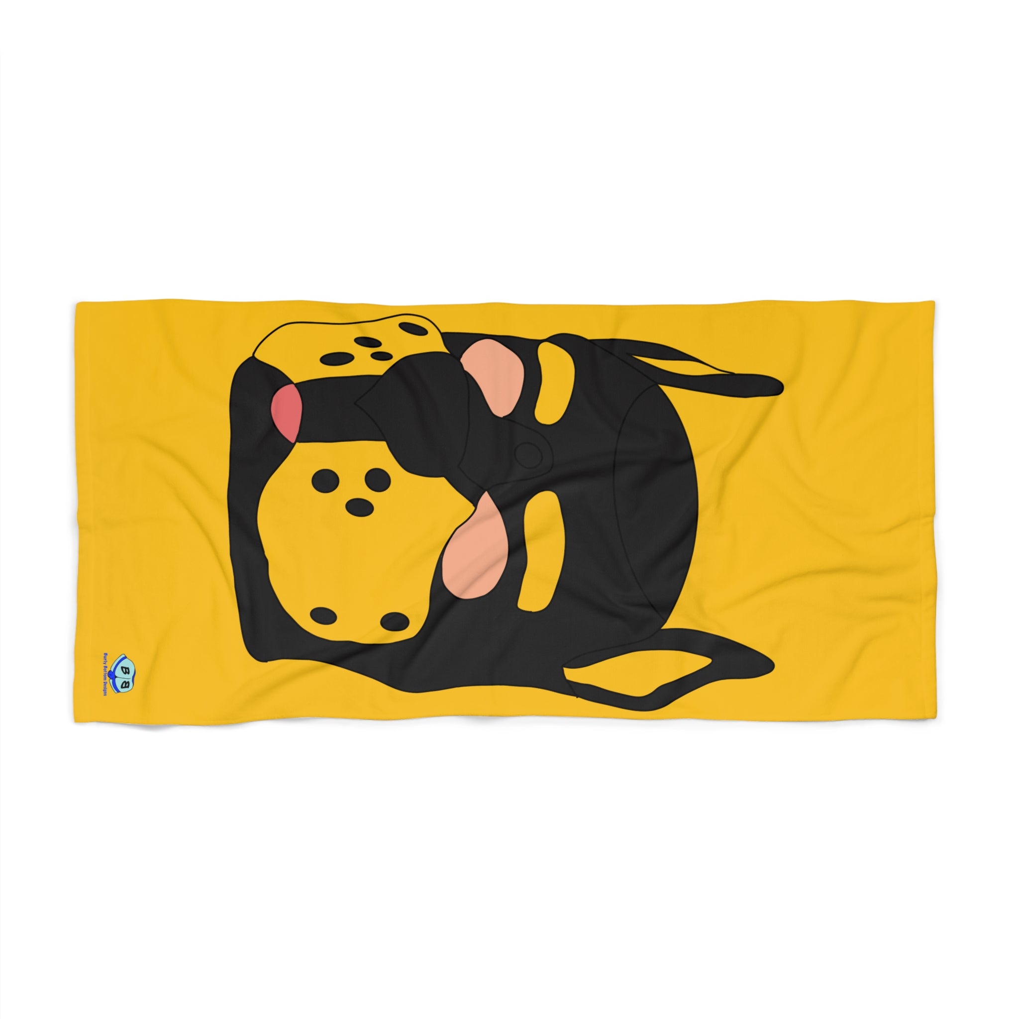 Beach Towel - Pup Mask (Yellow)