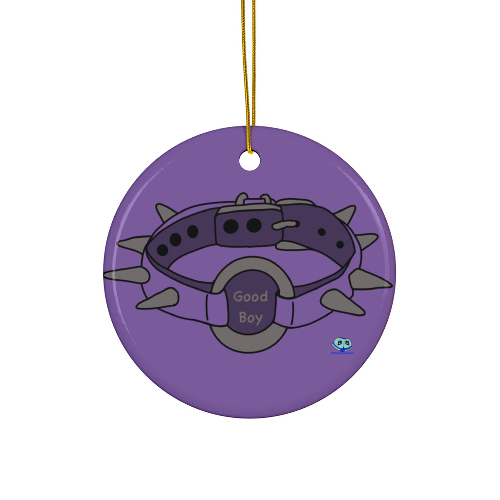 Ceramic Ornament - Spiked Collar (Purple)