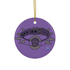 Ceramic Ornament - Spiked Collar (Purple)