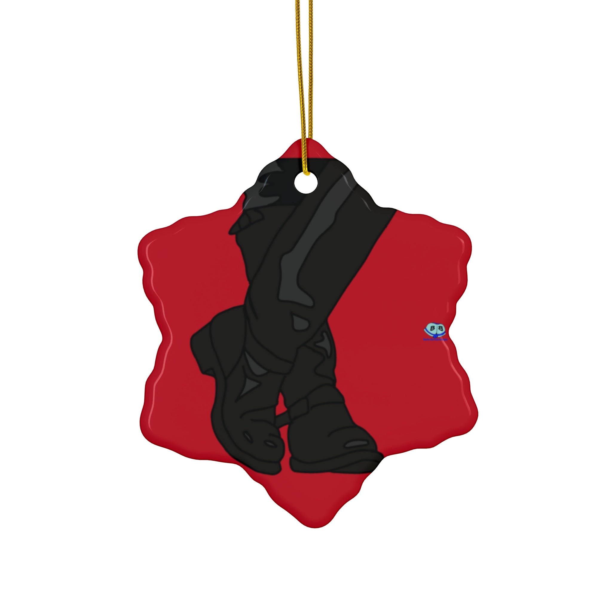 Ceramic Ornament - Leather Boots