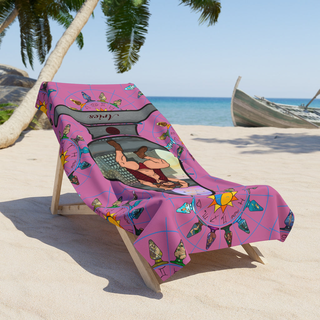 Beach Towel - Zodiac Butt Plug: Aries