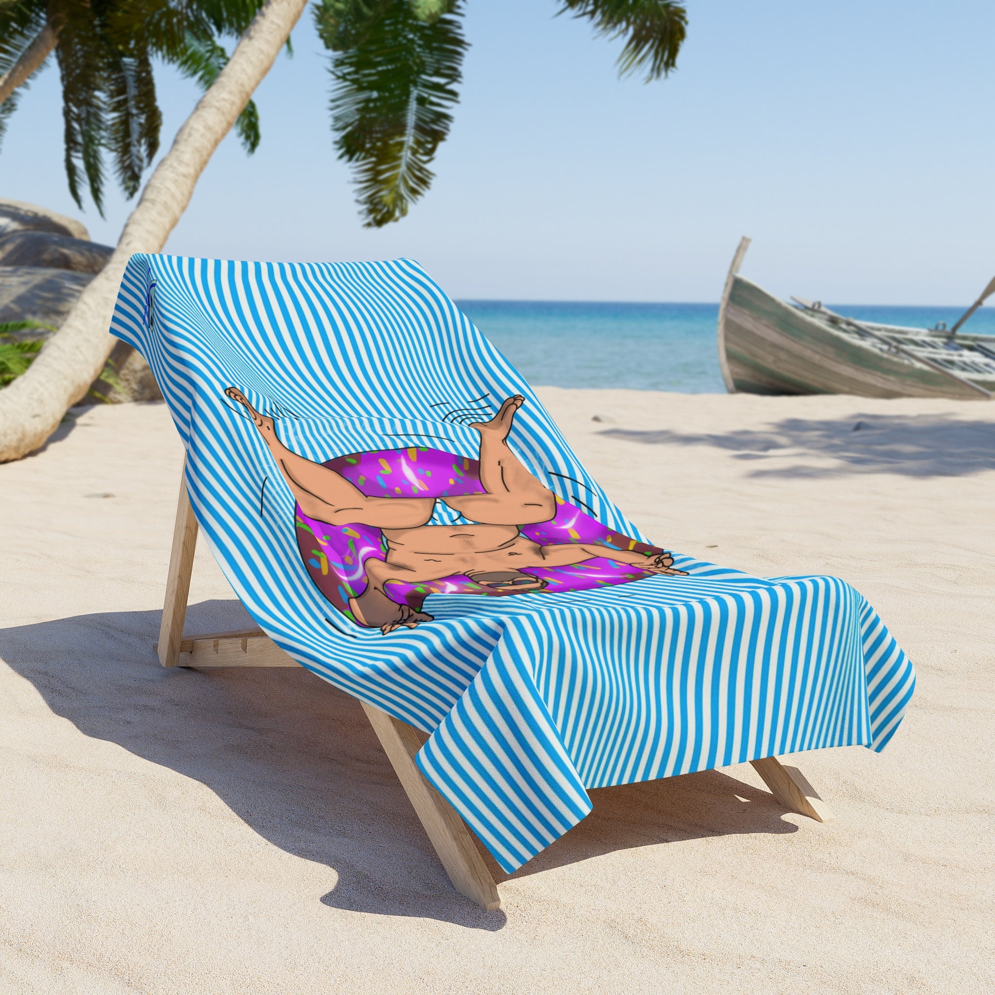 Beach Towel - Peace, Love, and Doughnuts