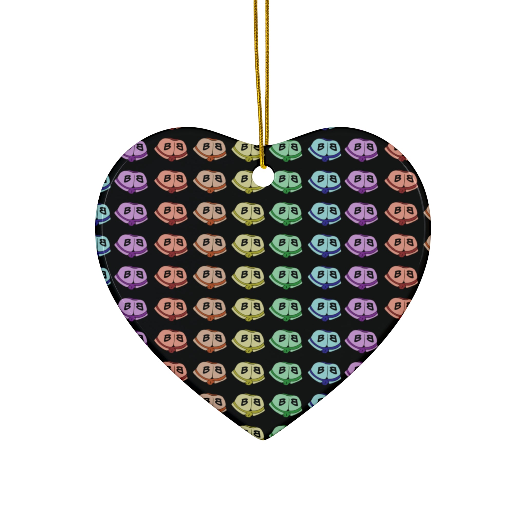 Ceramic Ornament - Little Rainbow Butts