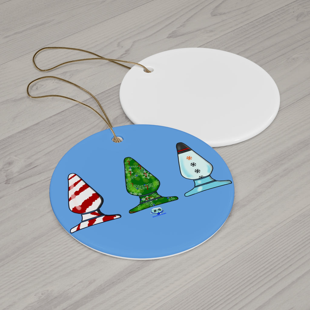 Ceramic Ornament - Holiday Butt Plugs