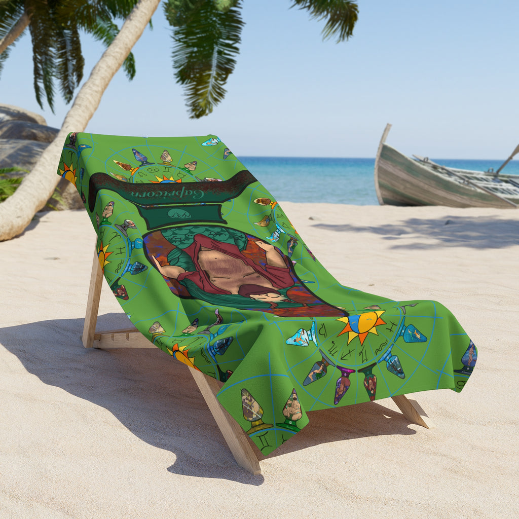 Beach Towel - Zodiac Butt Plug: Capricorn