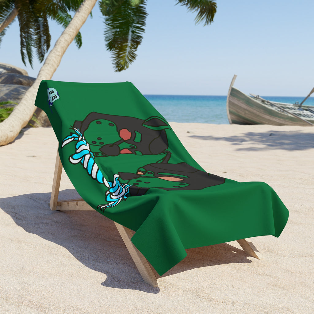 Beach Towel - Tug of War (Green)