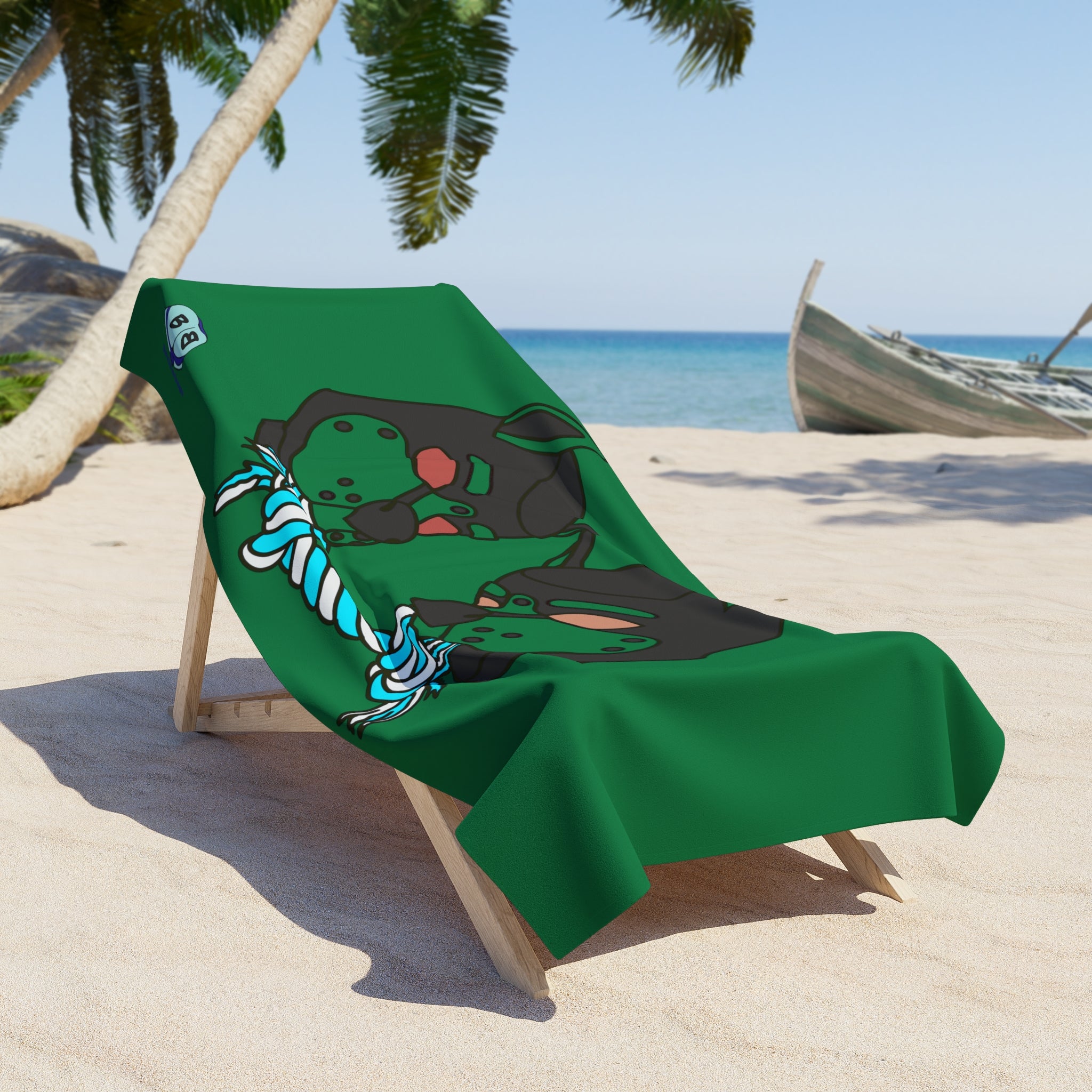 Beach Towel - Tug of War (Green)