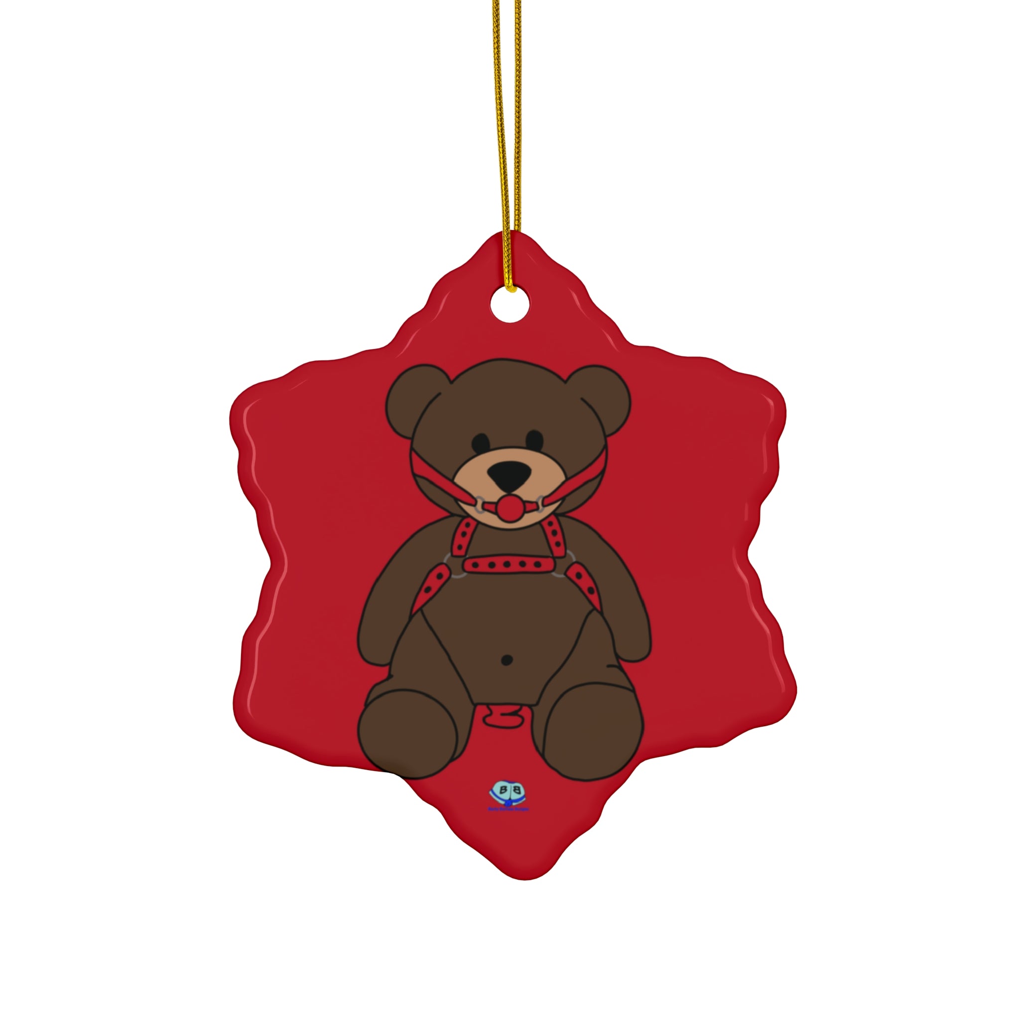 Ceramic Ornament - Gagged Teddy Bear (Butt Plug)