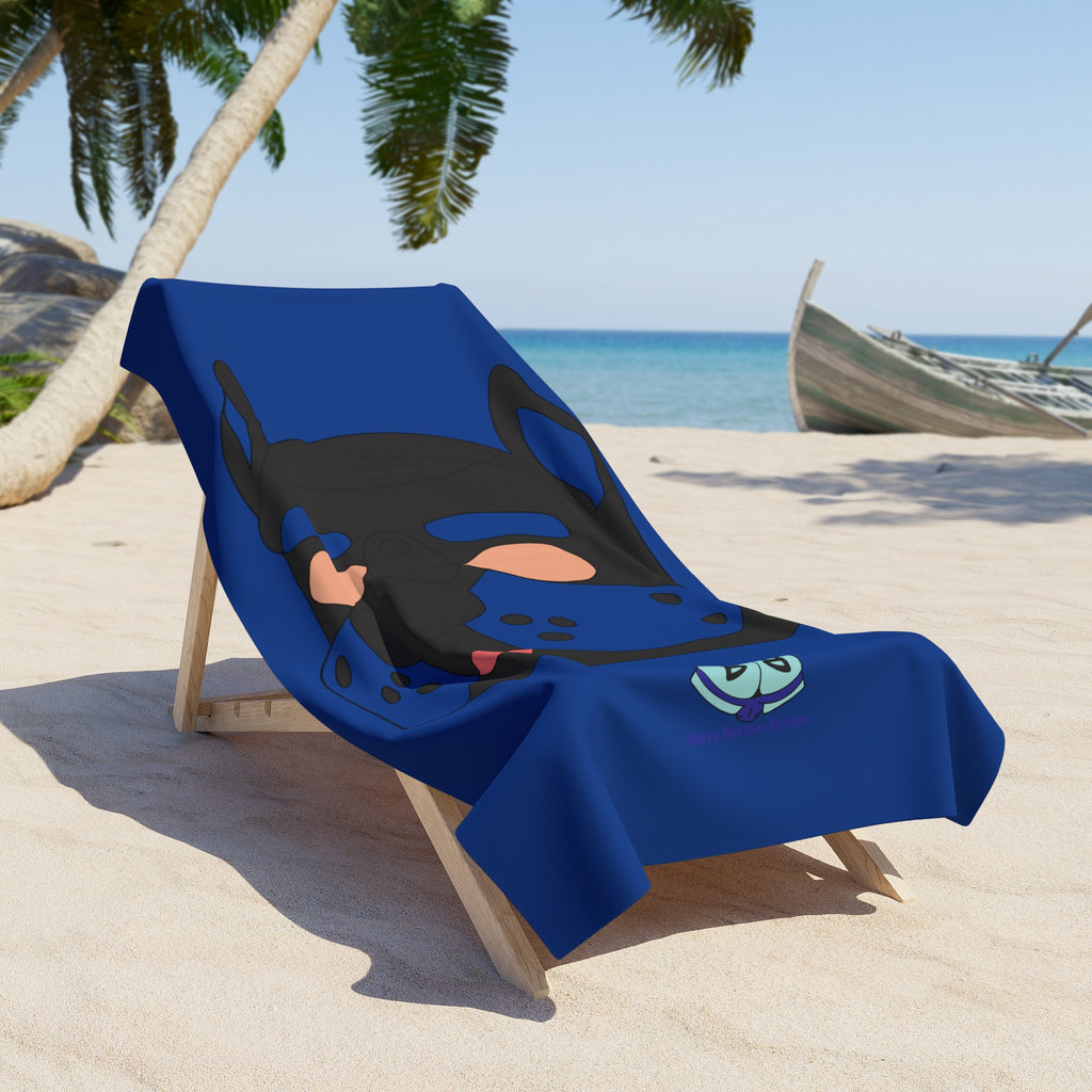 Beach Towel - Pup Mask (Blue)