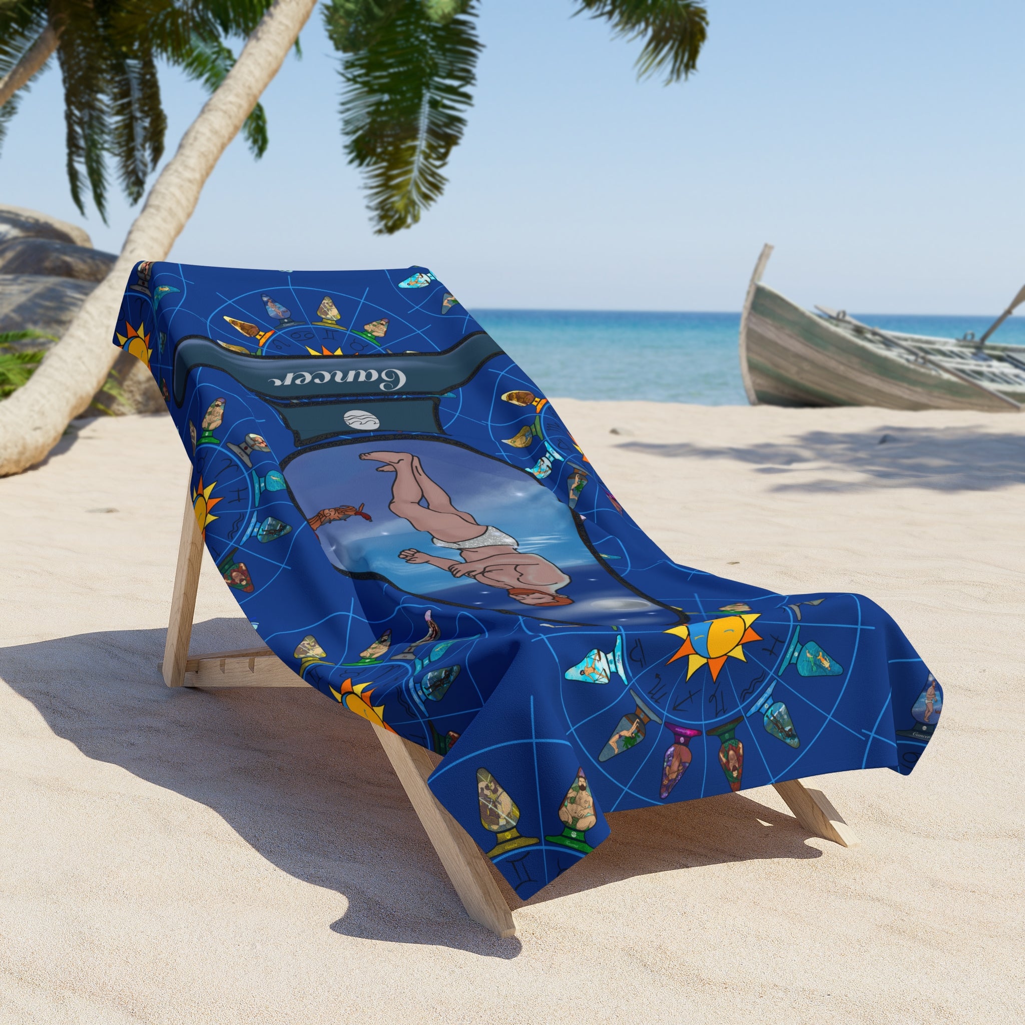 Beach Towel - Zodiac Butt Plug: Cancer
