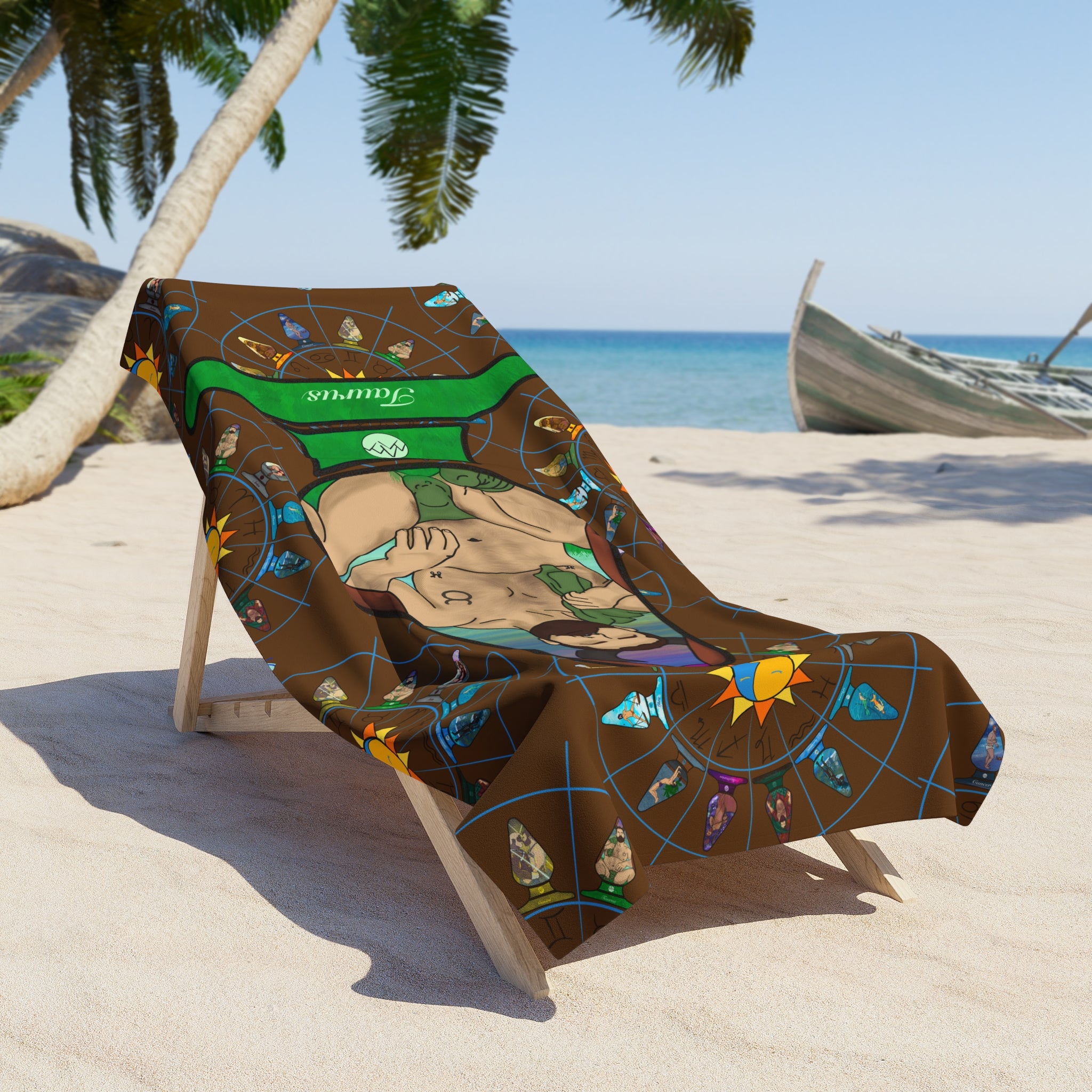 Beach Towel - Zodiac Butt Plug: Taurus