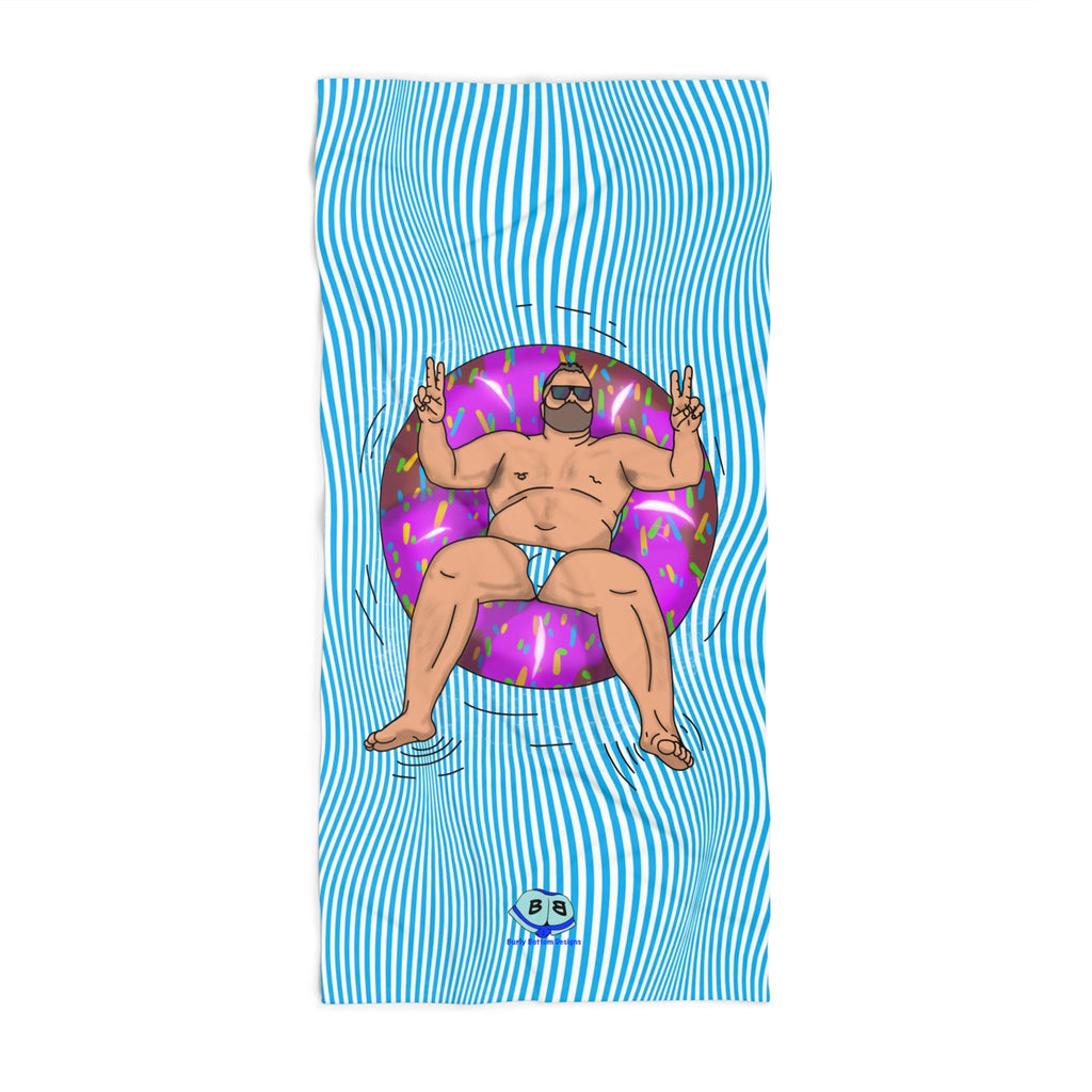 Beach Towel - Peace, Love, and Doughnuts