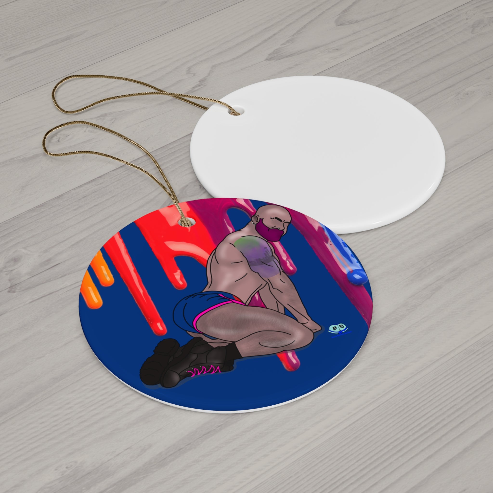 Ceramic Ornament - Pink and Pierced
