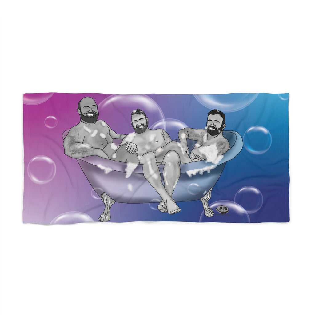 Beach Towel - 3 Bears in a Tub