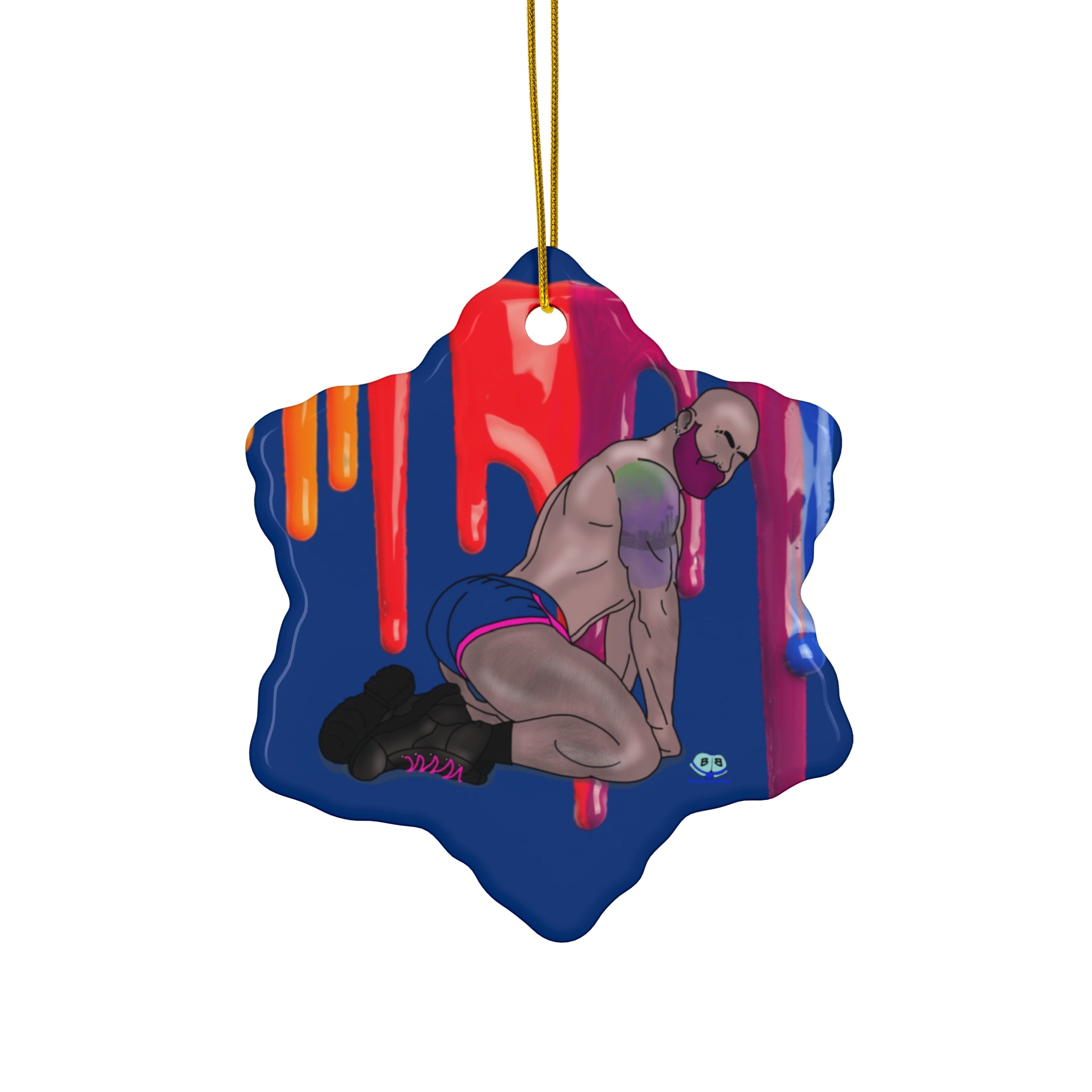 Ceramic Ornament - Pink and Pierced