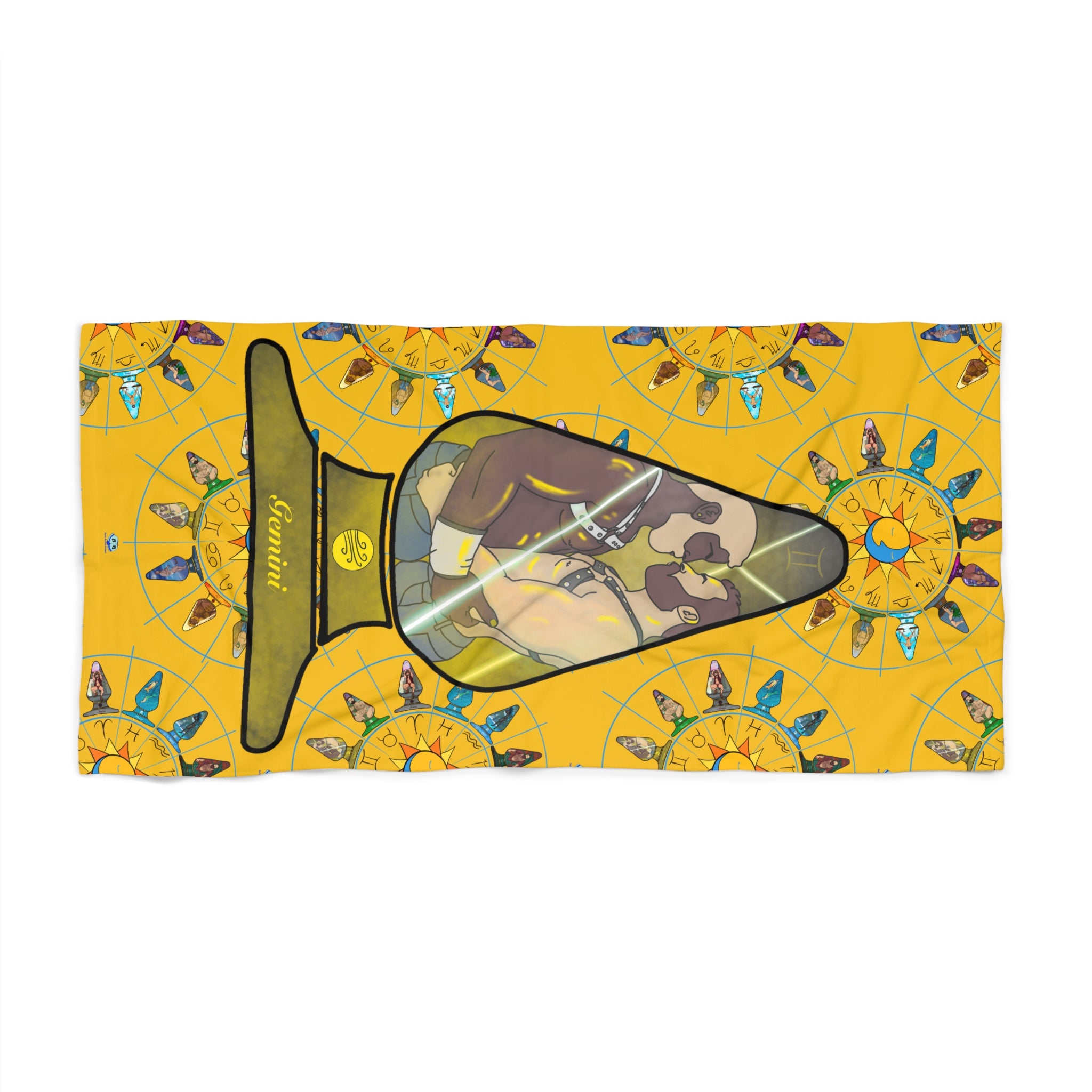Beach Towel - Zodiac Butt Plug: Gemini