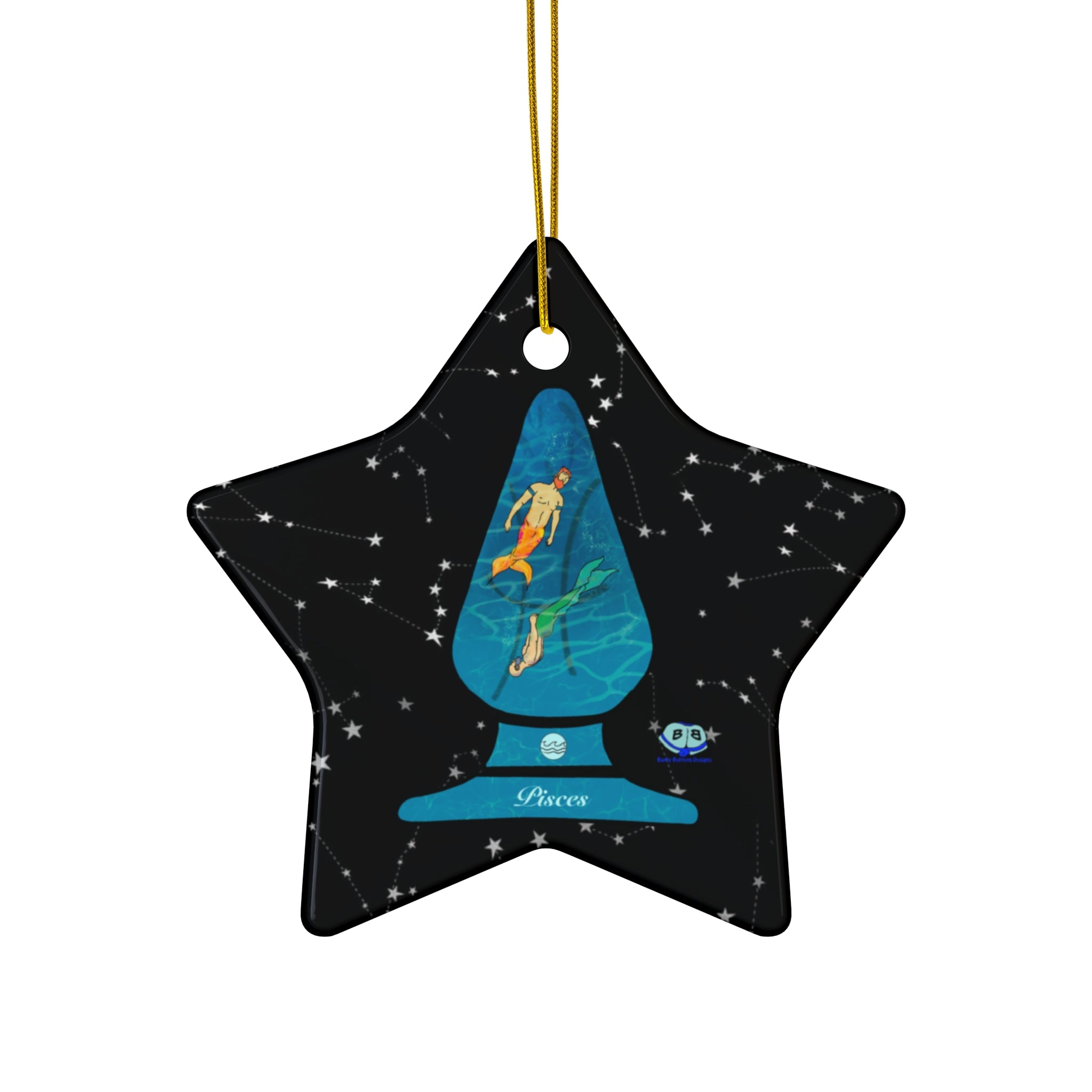 Ceramic Ornament - Zodiac Butt Plug: Pisces