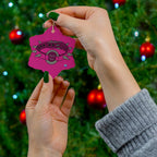Ceramic Ornament - Spiked Collar (Pink)