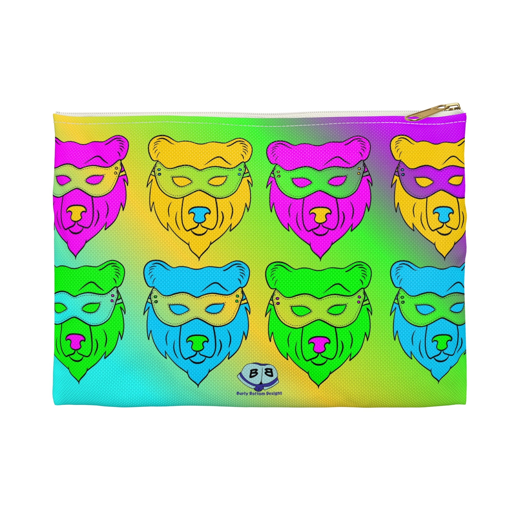 Zipper Gear Pouch - Pop Art Masked Bears