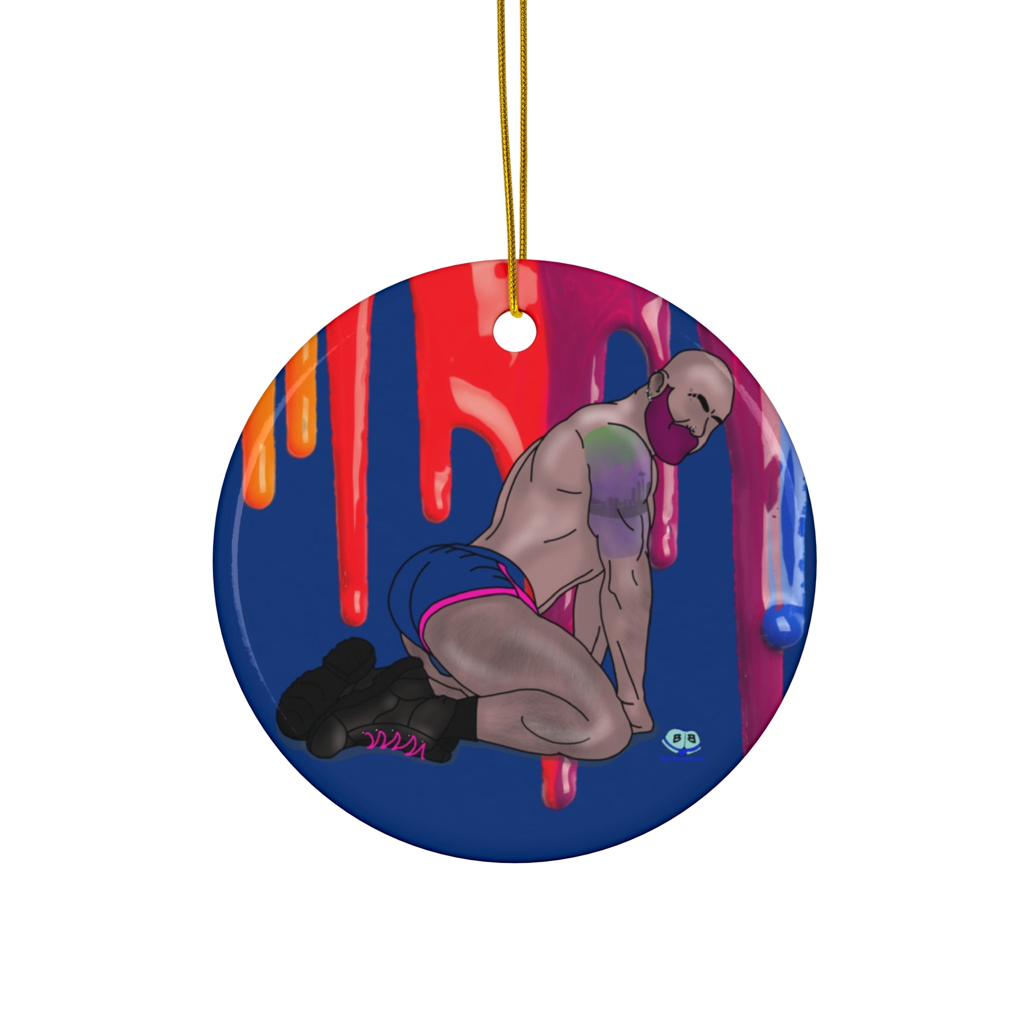 Ceramic Ornament - Pink and Pierced