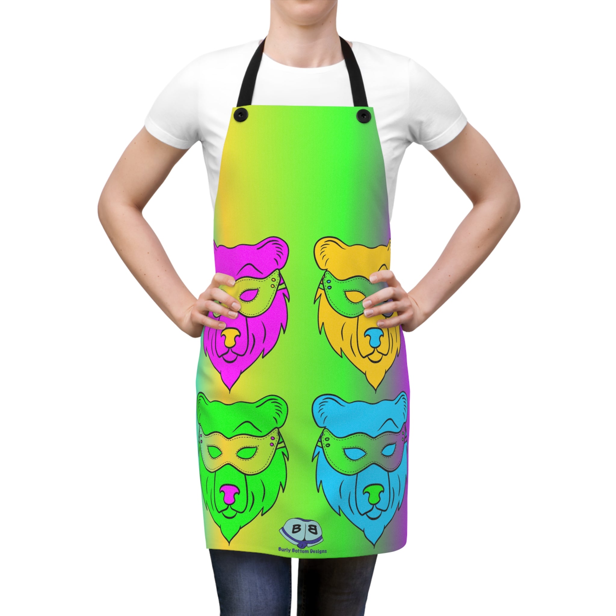 Apron - Pop Art Masked Bears