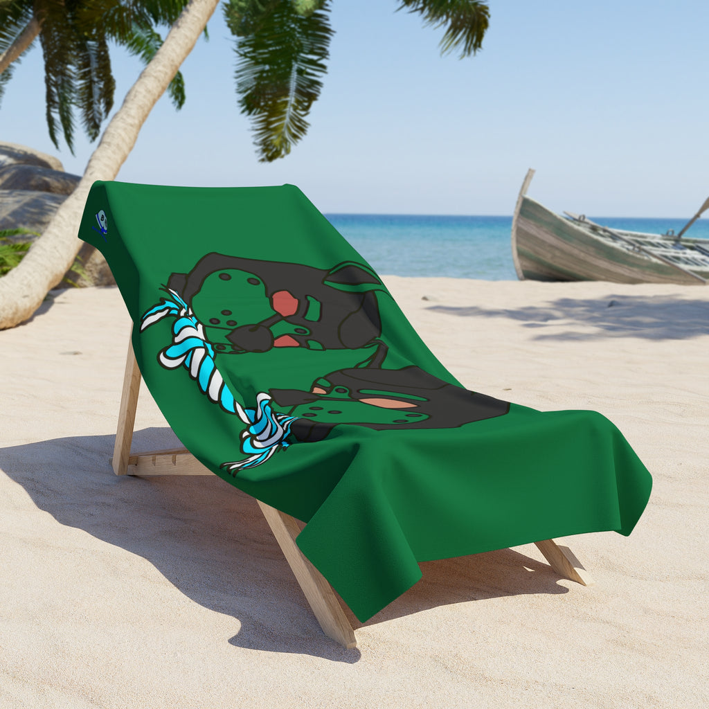 Beach Towel - Tug of War (Green)