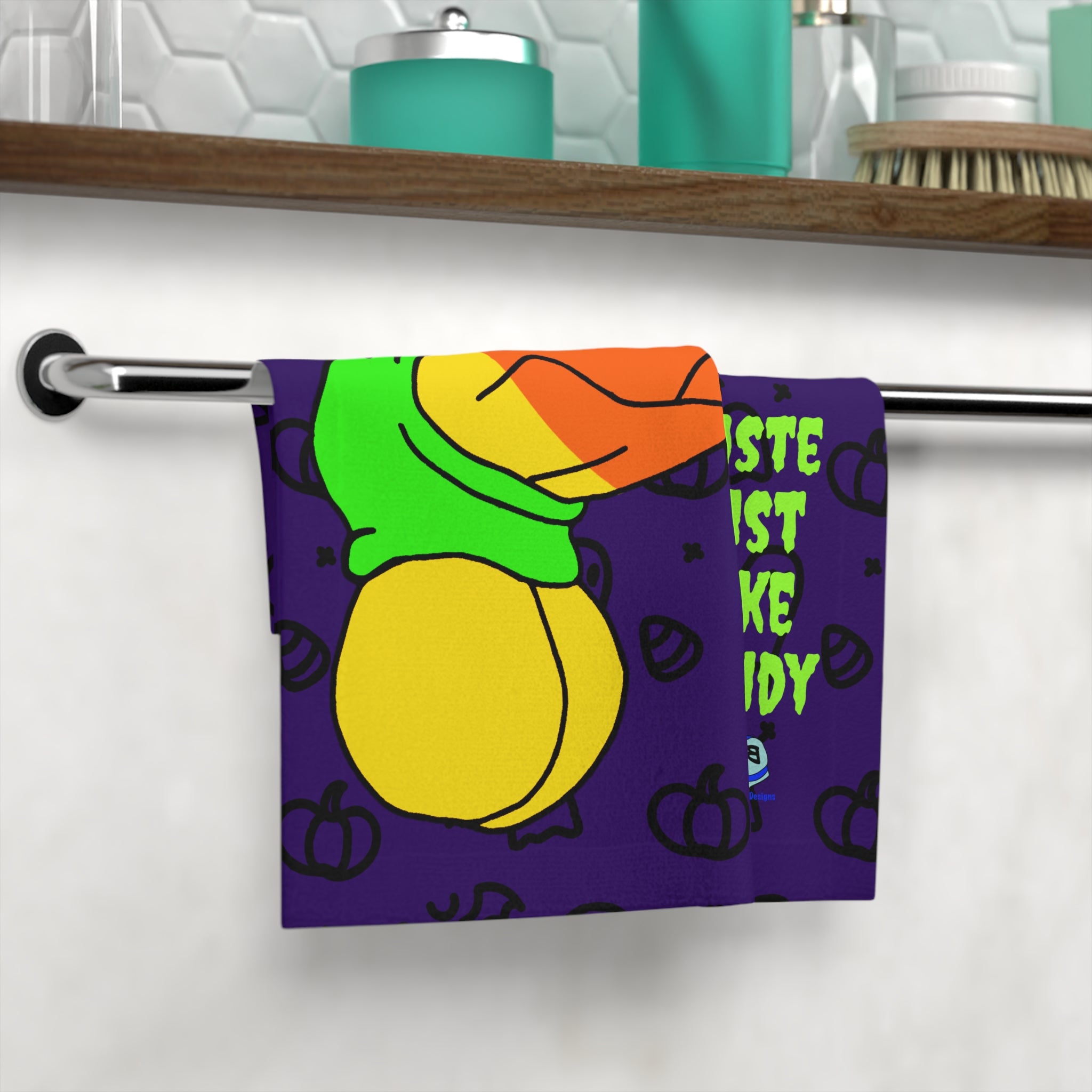 Cum Rag - Candy Corn Pop Art Cock and Ball Stretcher (Halloween)