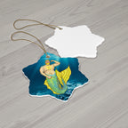Ceramic Ornament - MerCub Yellow Merman