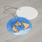 Ceramic Ornament - Bearded Kiss