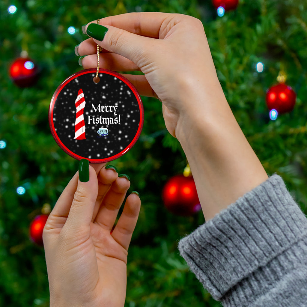 Ceramic Ornament - Merry Fistmas