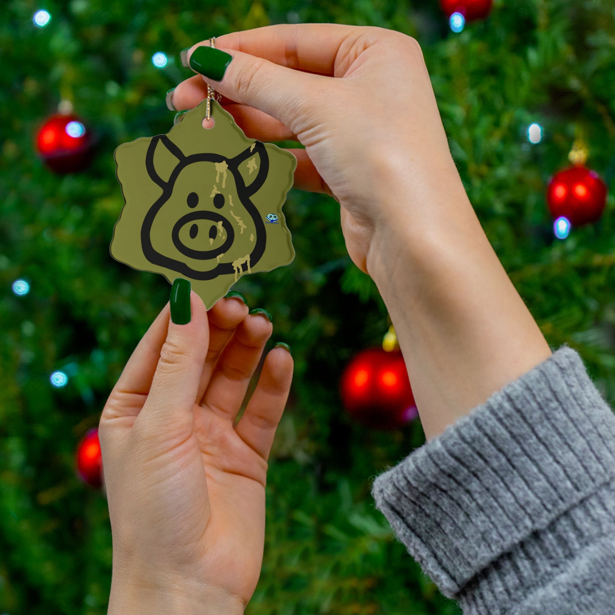 Ceramic Ornament - Cum Pig