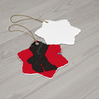 Ceramic Ornament - Leather Boots