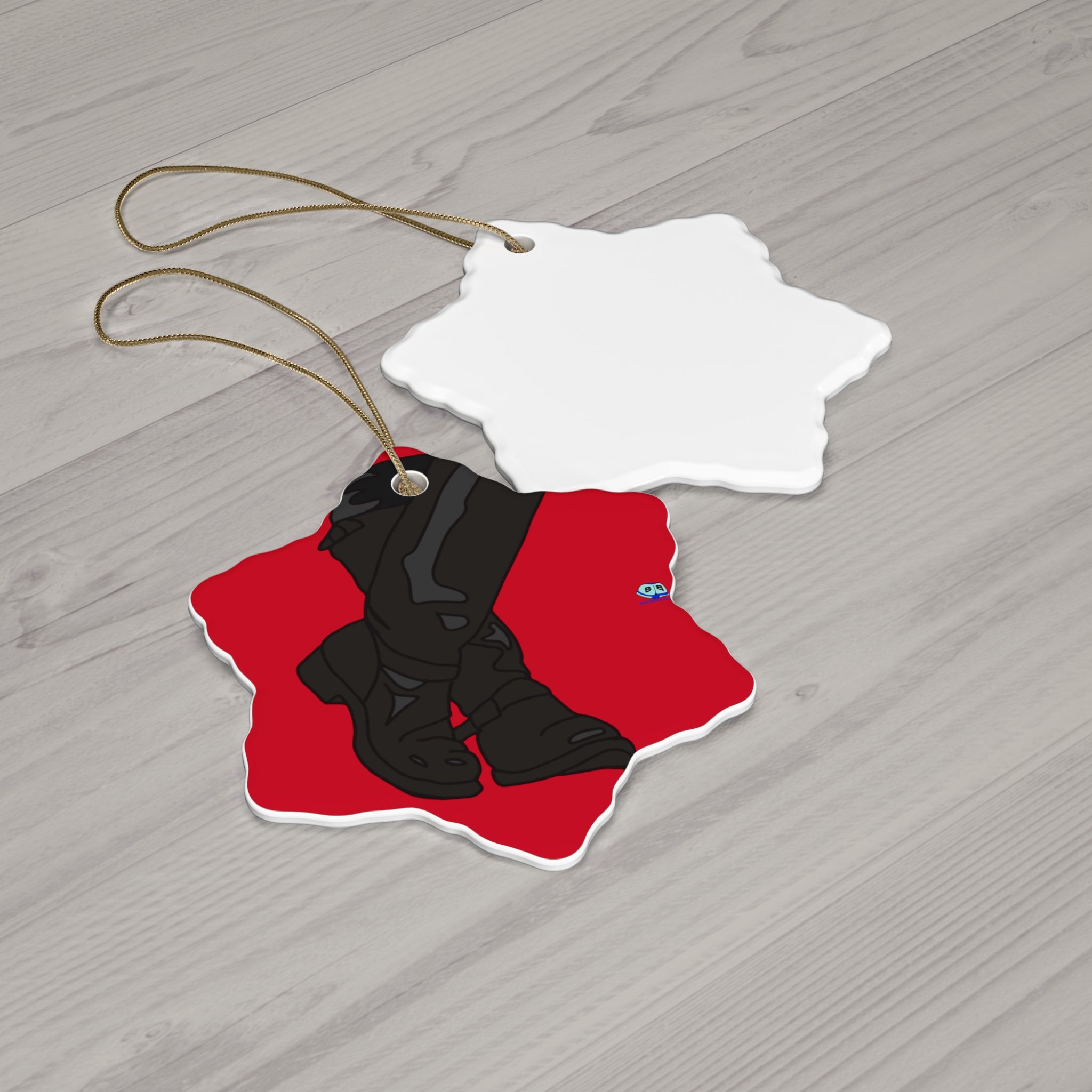 Ceramic Ornament - Leather Boots