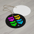 Ceramic Ornament - Pop Art Masked Bears